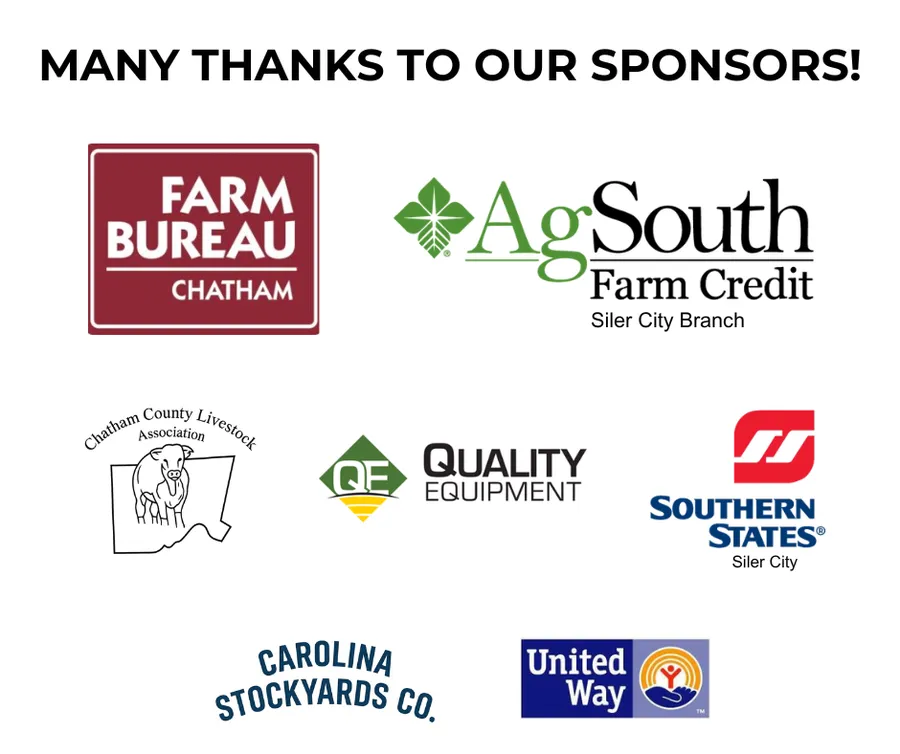 Sponsor logos for the Chatham 4-H Livestock Show