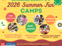 Flyer with date and times for 2026 summer fun
