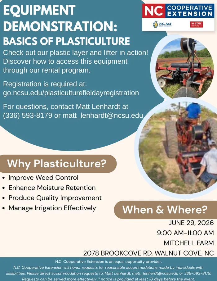 Plasticulture equipment