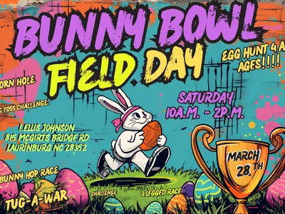 Scotland Parks and Recreation Bunny Bowl Field Day flyer