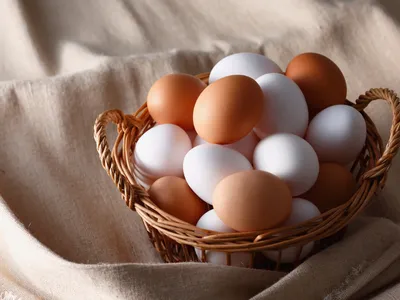 Eggs in a basket