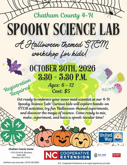 4-H Spooky Science Lab Flyer