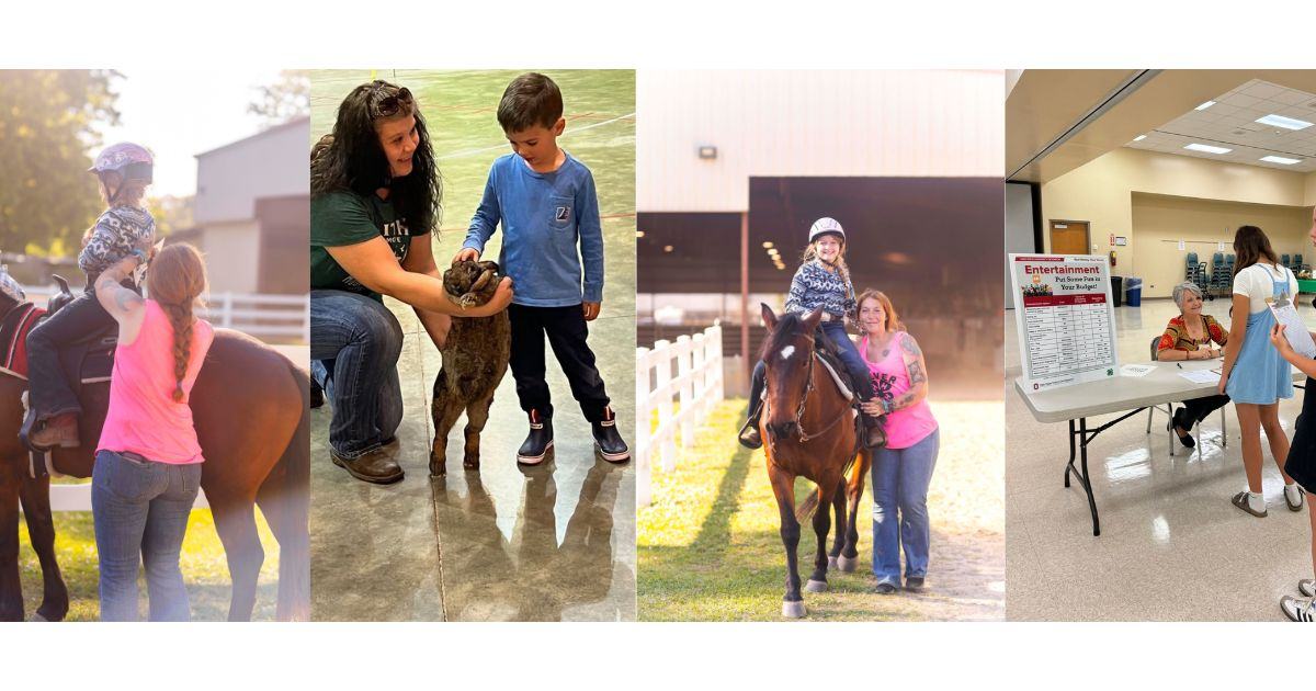 Moore County 4-H volunteers with youth at different events.