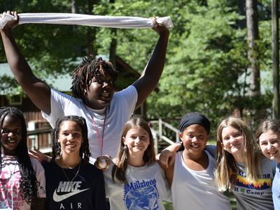 Group of Millstone 4-H camp kids