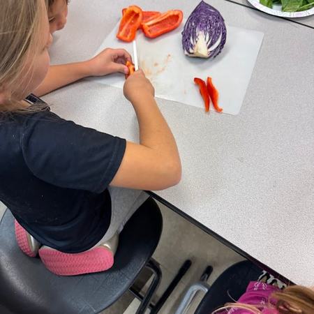 AG. STEM Club member working on project