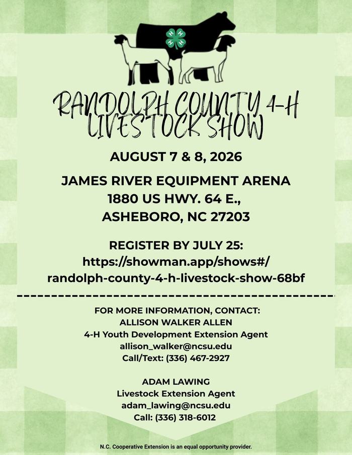 flyer for livestock show