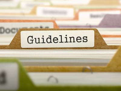 Guidelines label on file folder