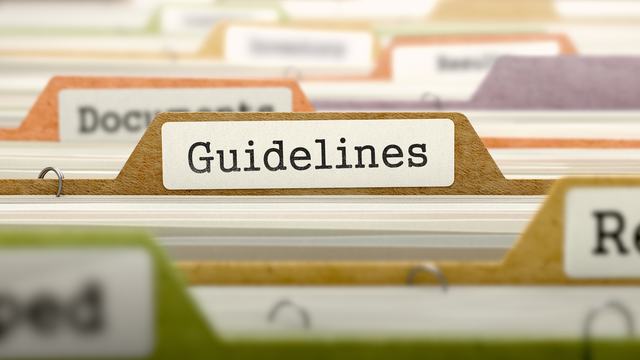Guidelines label on file folder