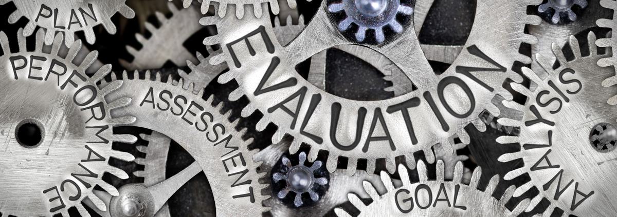 gears depicting the program evaluation process