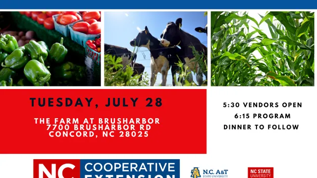 Save the Date notification for 19th Annual Cabarrus Ag Celebration at The Farm at Brusharbor.