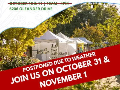 art in the arboretum postponement notice to October 31 and November 1