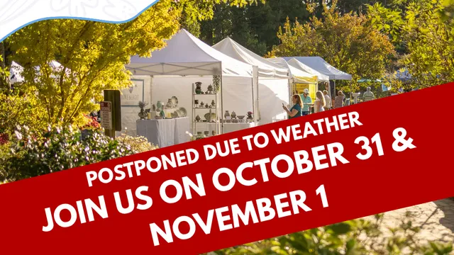 art in the arboretum postponement notice to October 31 and November 1