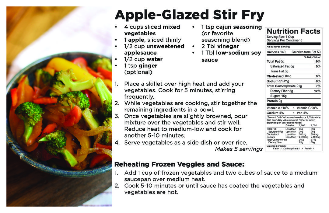 Dish of Apple Glazed Stir Fry