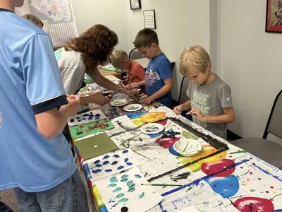Kids painting crafts