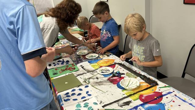 Kids painting crafts