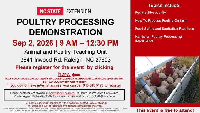 September Broiler Processing Demo Flyer