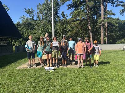 4-H children at camp.