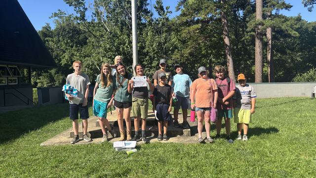 4-H children at camp.