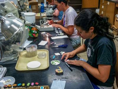 People working in lab