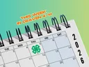 "This week in Craven 4-H", main image is of a blank calendar with a 4-H logo on one day block and "2026" written to the side