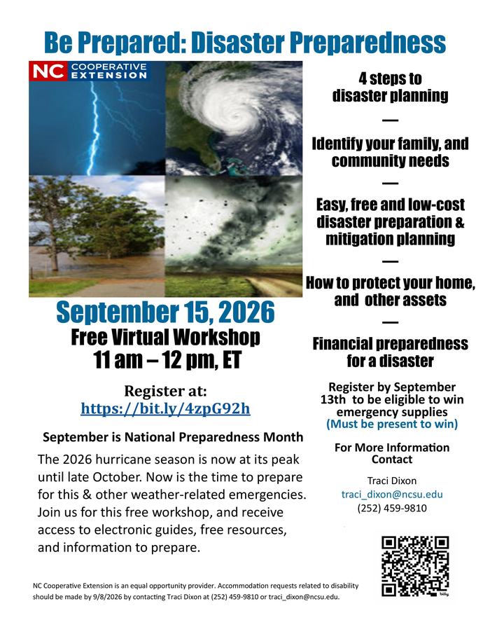 Flyer detailing workshop information including date and time September 15th at 11 am.