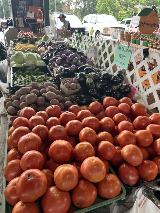 Summer produce at the State Farmers' market.