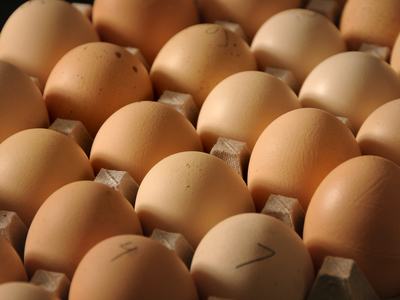 Eggs in a flat.