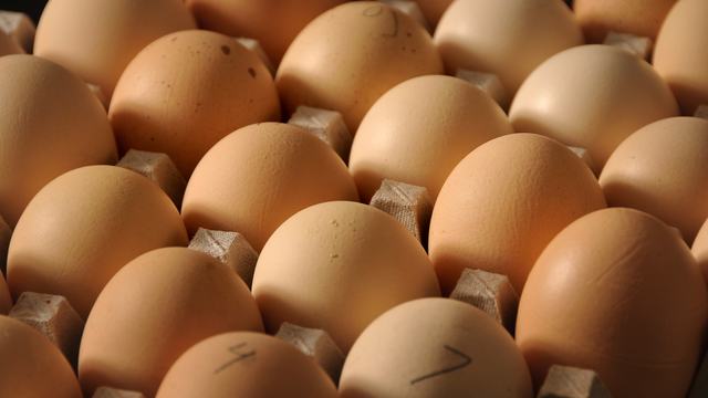 Eggs in a flat.