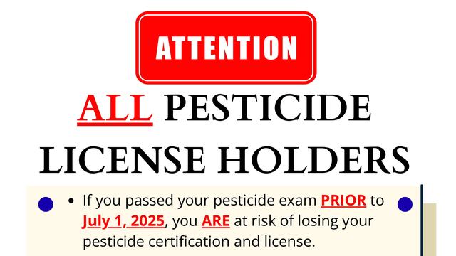 NCDA Pesticide Flyer for C&T Training