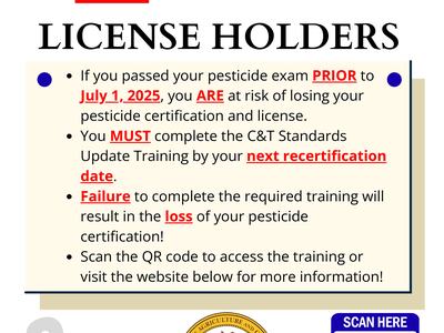 NCDA Pesticide Flyer for C&T Training
