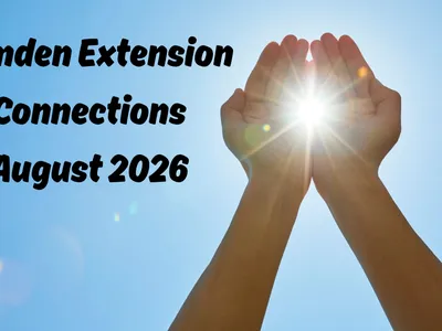 hands encompassing the sun with Camden Extension Connections August 2026