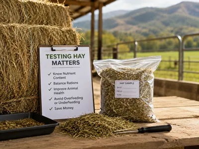image of hay bale and testing probe