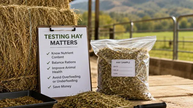 image of hay bale and testing probe