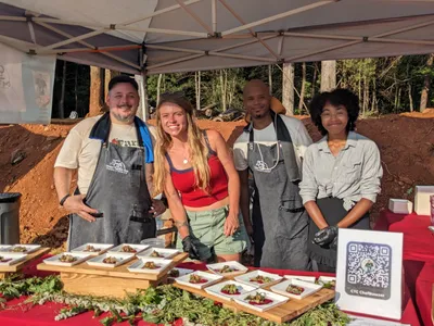 chefs at farm feast