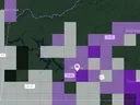 A screenshot from www.coveragemap.com showing cellular coverage available from all carriers in Cherokee County NC on September 23, 2026. The image shows that there are siginifant areas where there is no signal at all.