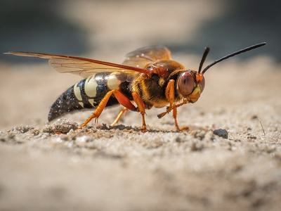 wasp and cicada