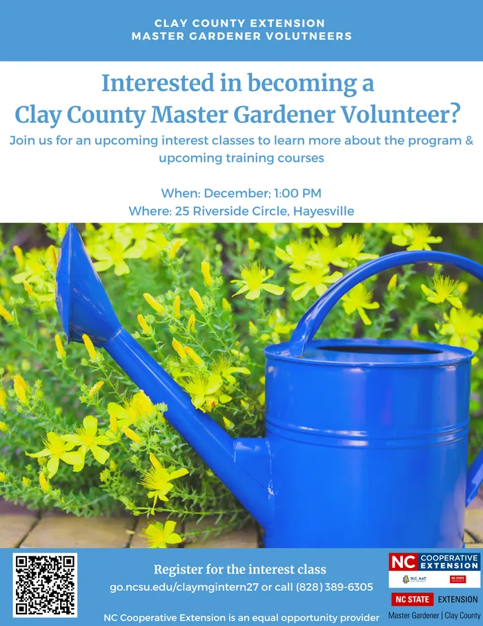 Flyer for master gardener interest class