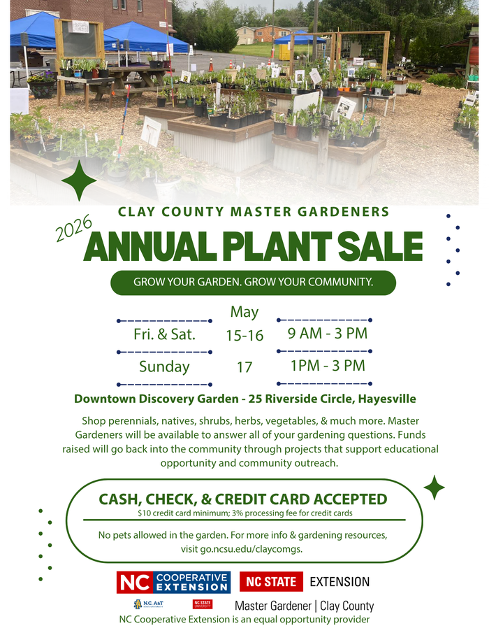 A flyer promoting the plant sale