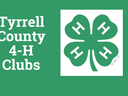 Green background with the text “Tyrrell County 4-H Clubs” and a 4-H clover emblem.