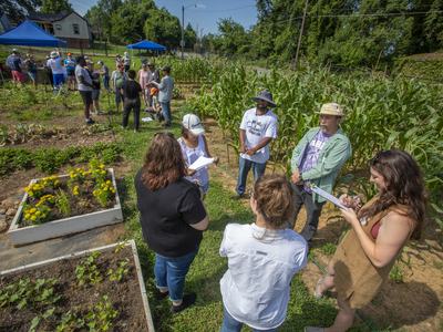 Community leaders gathered to learn how to effectively create and manage a community garden.