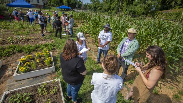 Community leaders gathered to learn how to effectively create and manage a community garden.