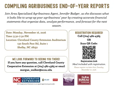 Compiling Agribusiness End-of-Year Reports Flyer