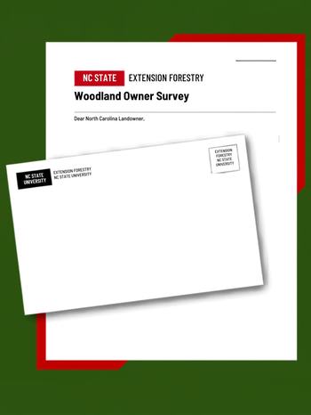 Blank Woodland Owner survey and envelope.