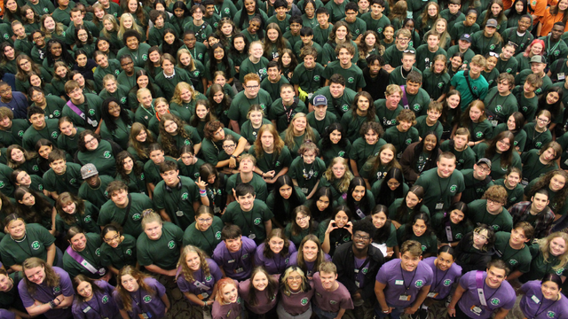 4-H members gathered for a group photo at the annual North Carolina 4-H Congress.