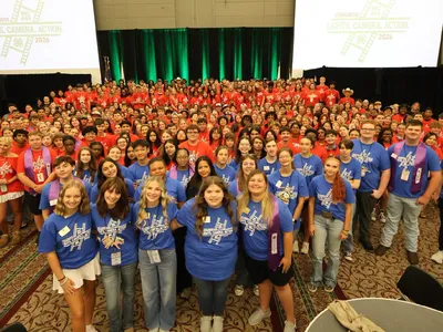 4-H members gathered for a group photo at the 2026 North Carolina 4-H Congress.