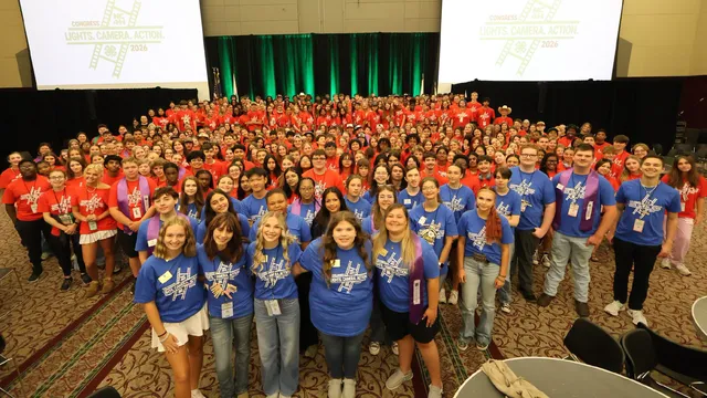 4-H members gathered for a group photo at the 2026 North Carolina 4-H Congress.
