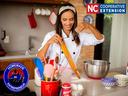 Women in kitchen preparing her rolling pen to bake