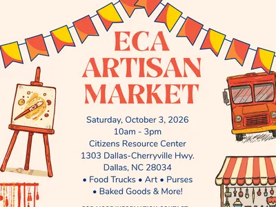 A flyer advertising the ECA Artisan market.