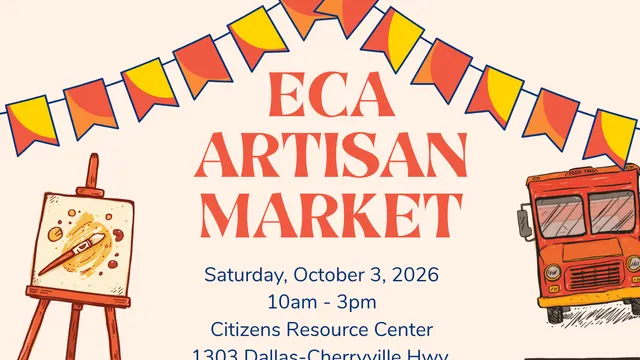 A flyer advertising the ECA Artisan market.