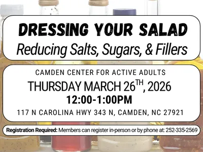 Image of various Dressings & Vinaigrettes, with event information listed in article